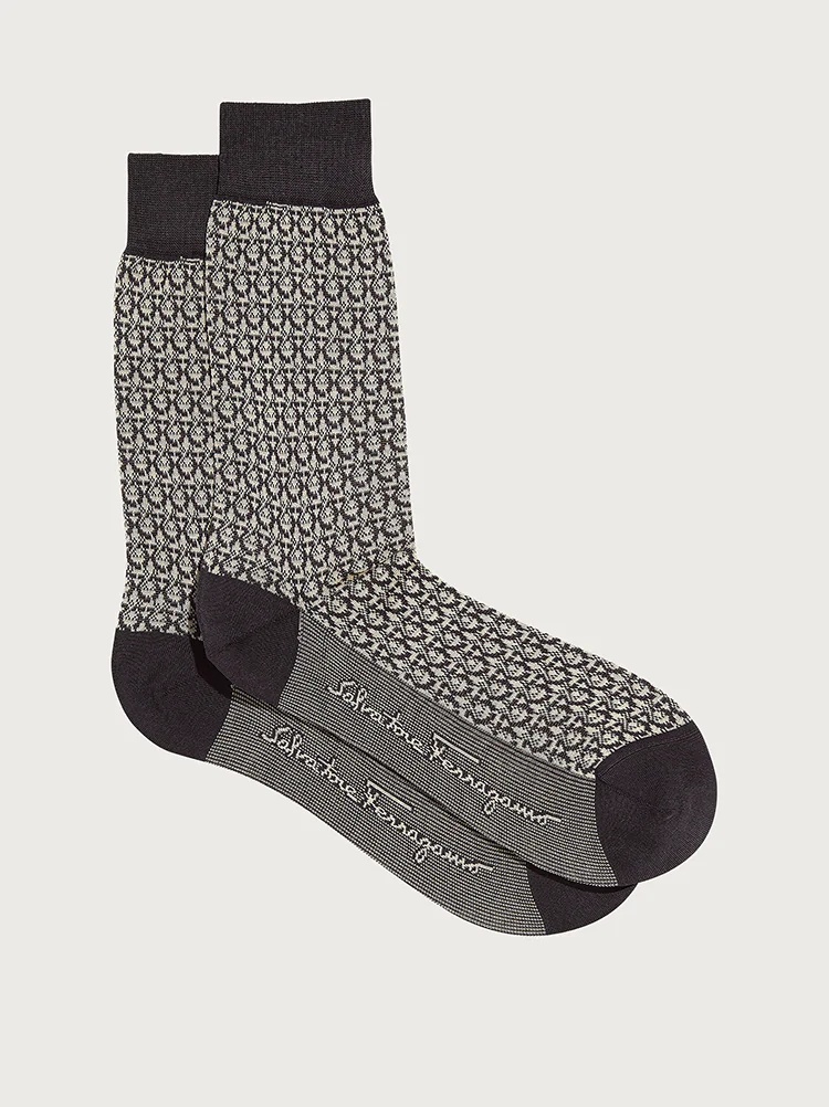GANCINI JACQUARD SOCKS - 1