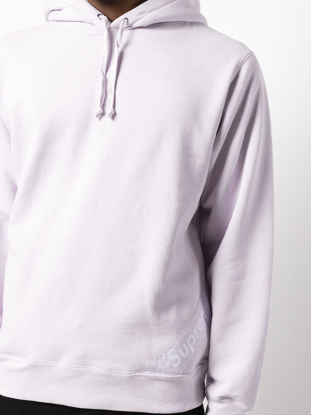 corner label hooded sweatshirt - 5