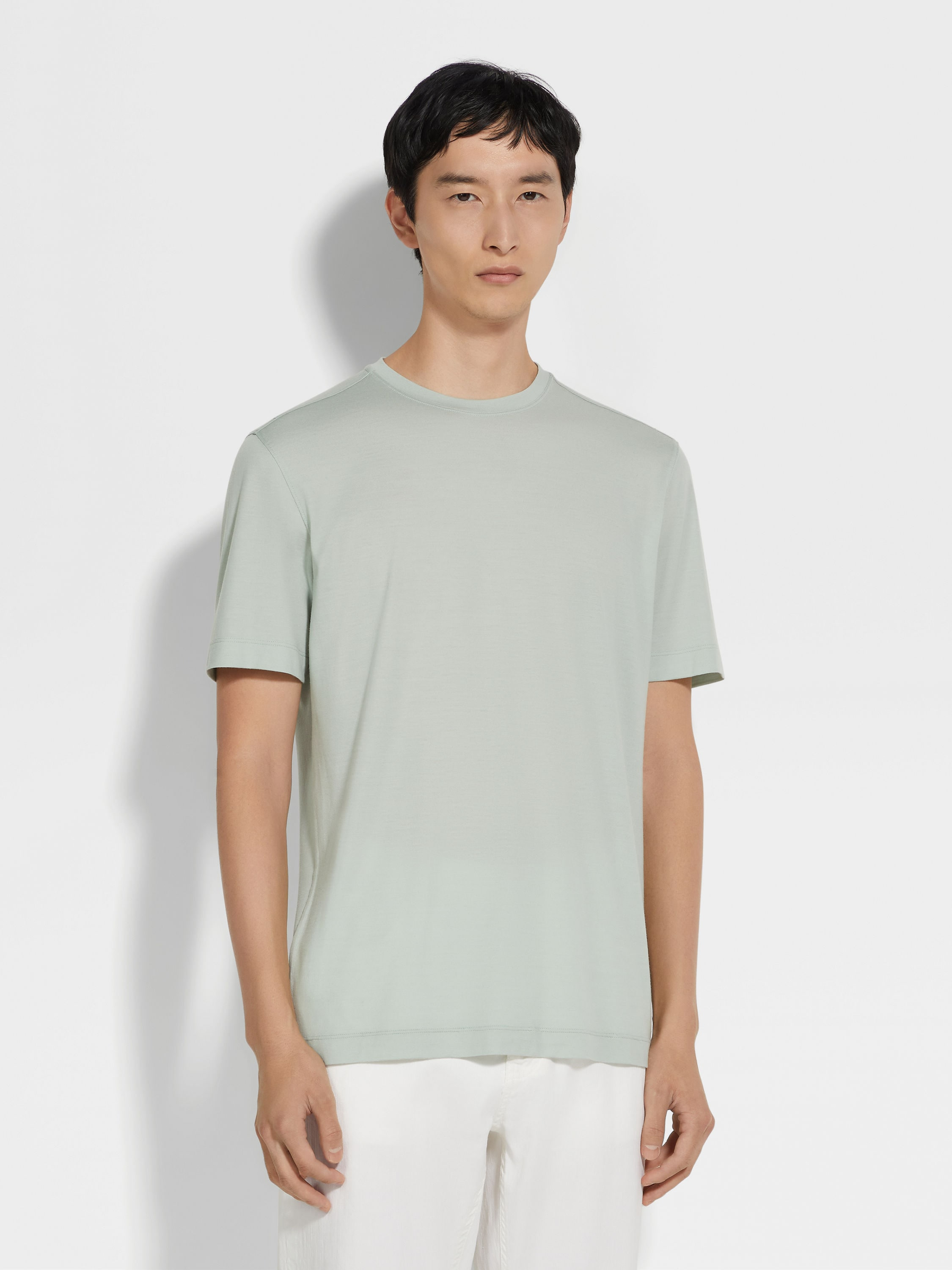 LIGHT SAGE GREEN VELLUS AUREUM T-SHIRT - 4