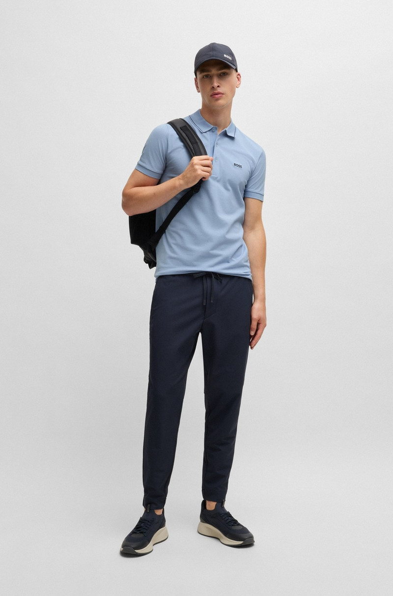 BOSS COTTON-PIQUÉ SLIM-FIT POLO SHIRT WITH TONAL LOGO outlook