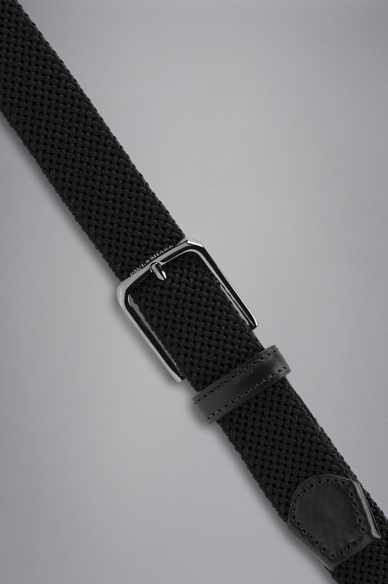 Paul & Shark LEATHER TRIMMED WOVEN ELASTIC BELT outlook