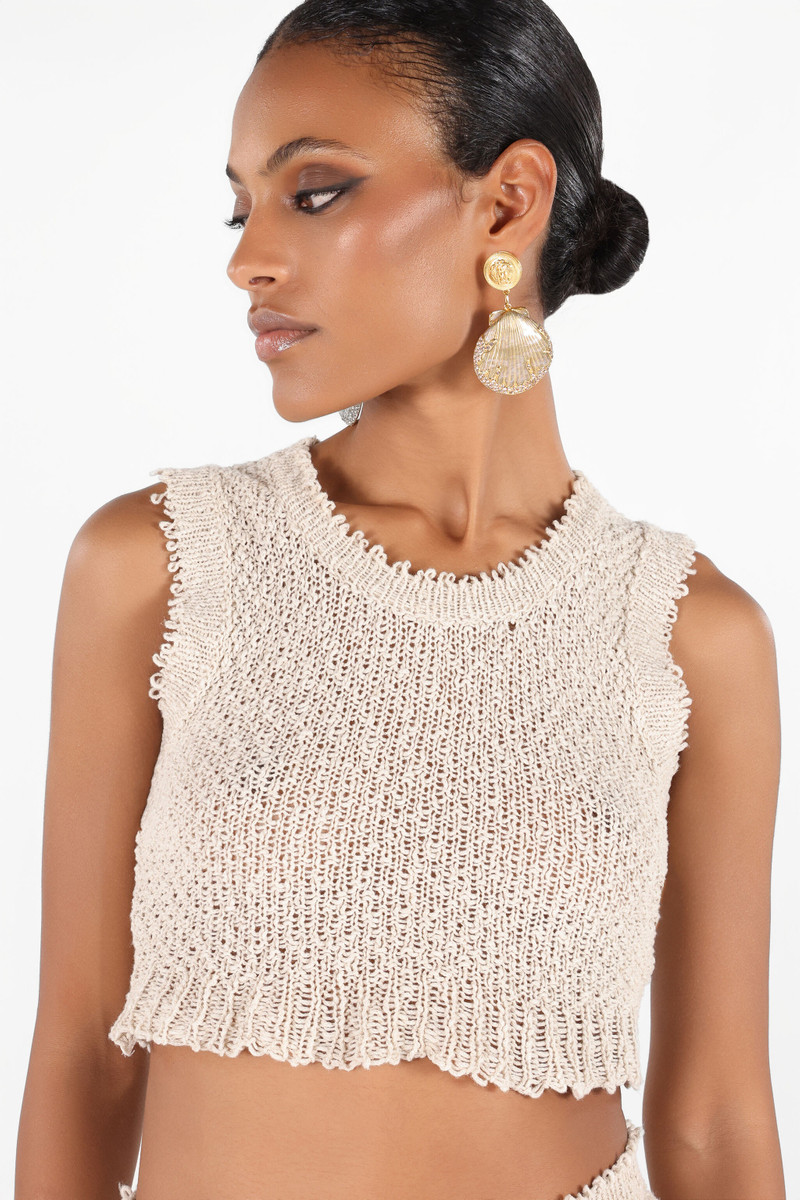 Ivory Textured Knit Top 6