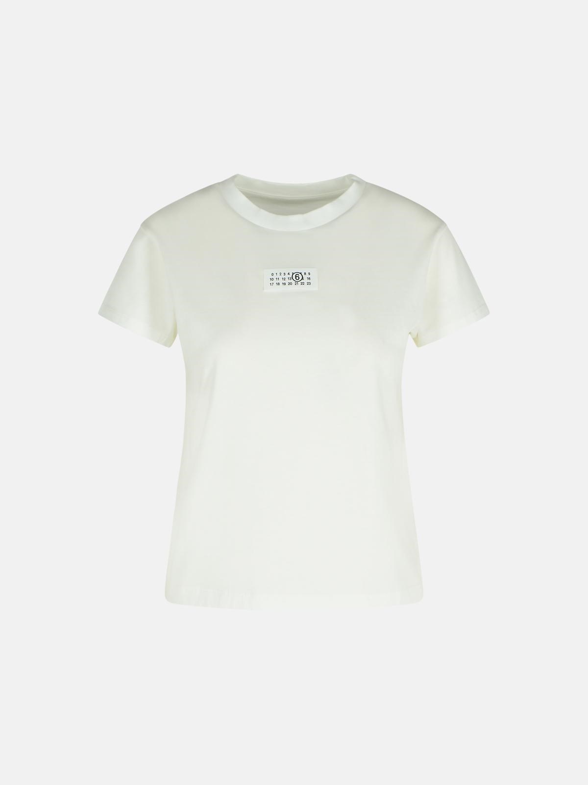 WHITE COTTON T-SHIRT - 1
