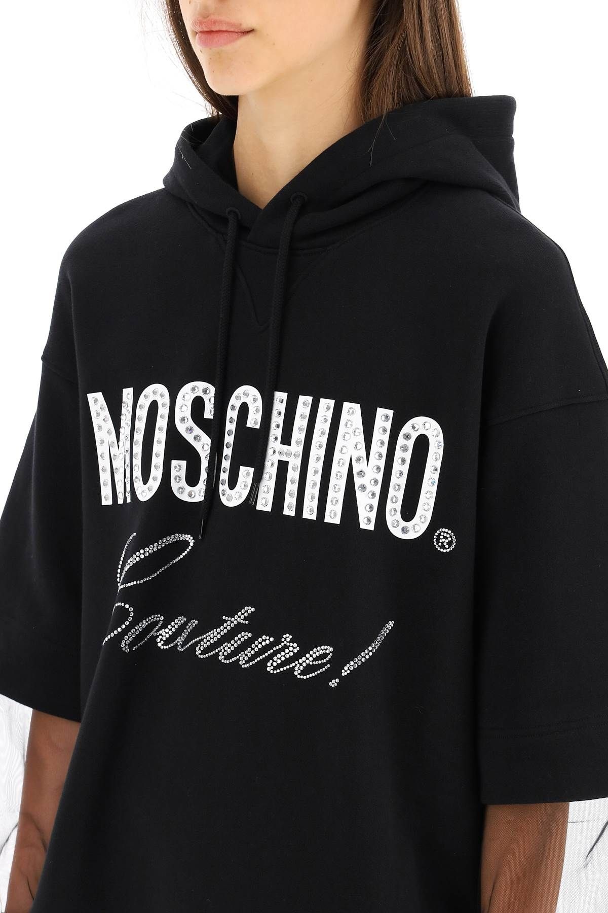 MOSCHINO COUTURE SWEATSHIRT WITH TULLE INSERTS - 5