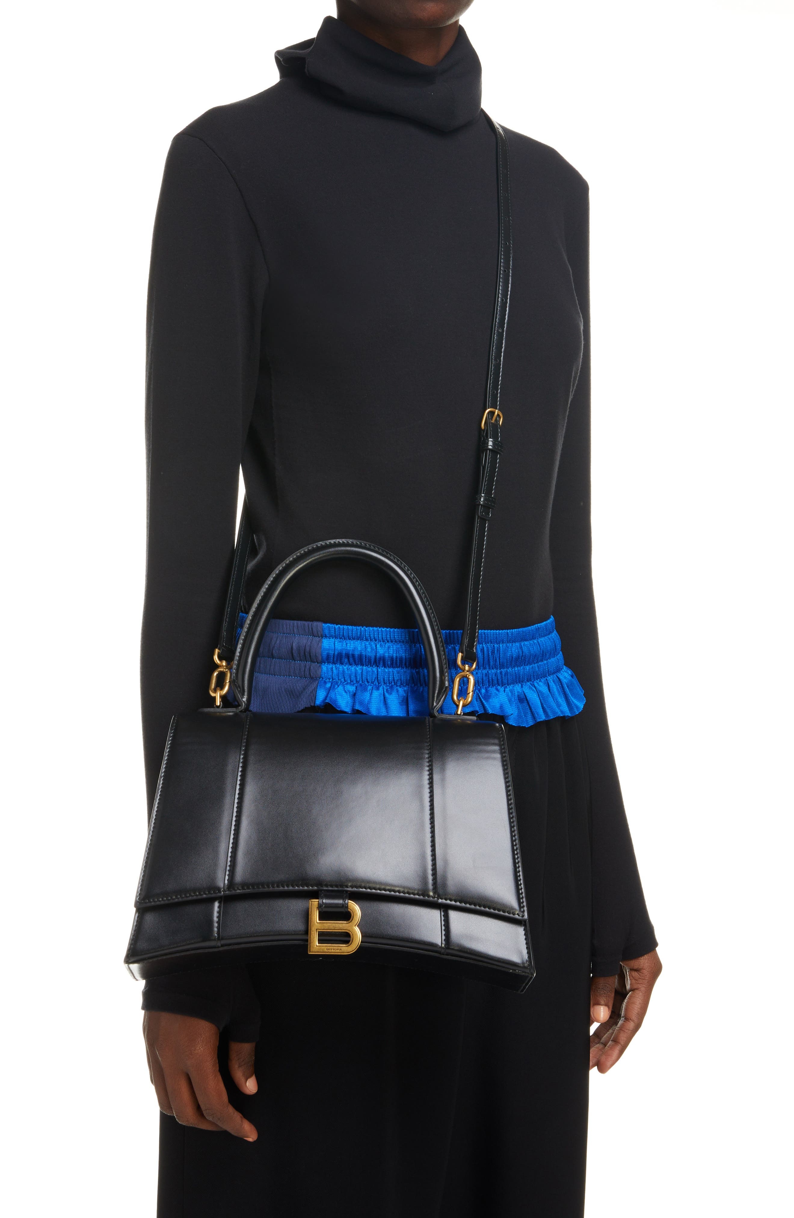 Hourglass Leather Top Handle Bag - 3