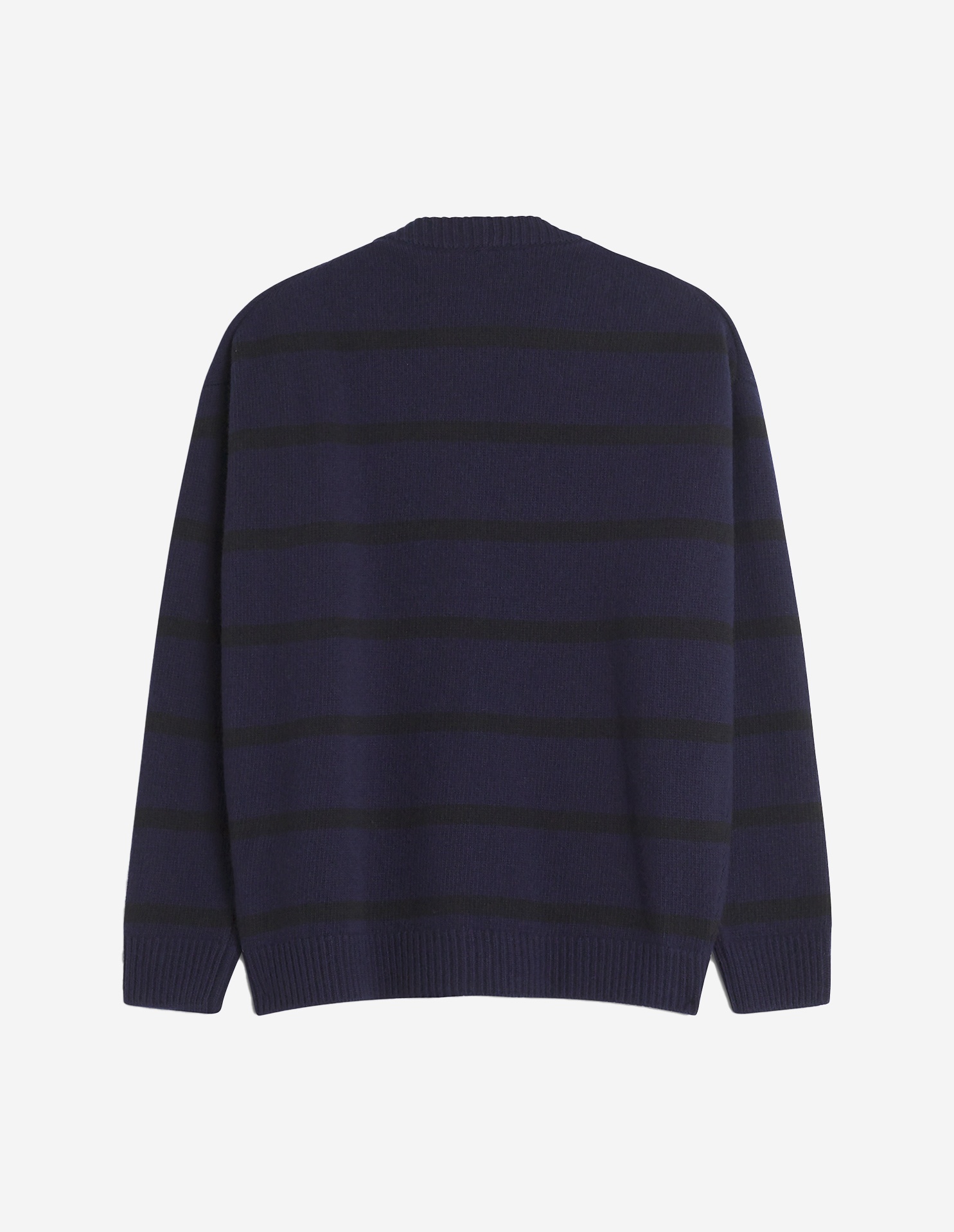 FESTIVE PEARLED PROFILE FOX PATCH STRIPPED CARDIGAN - 6