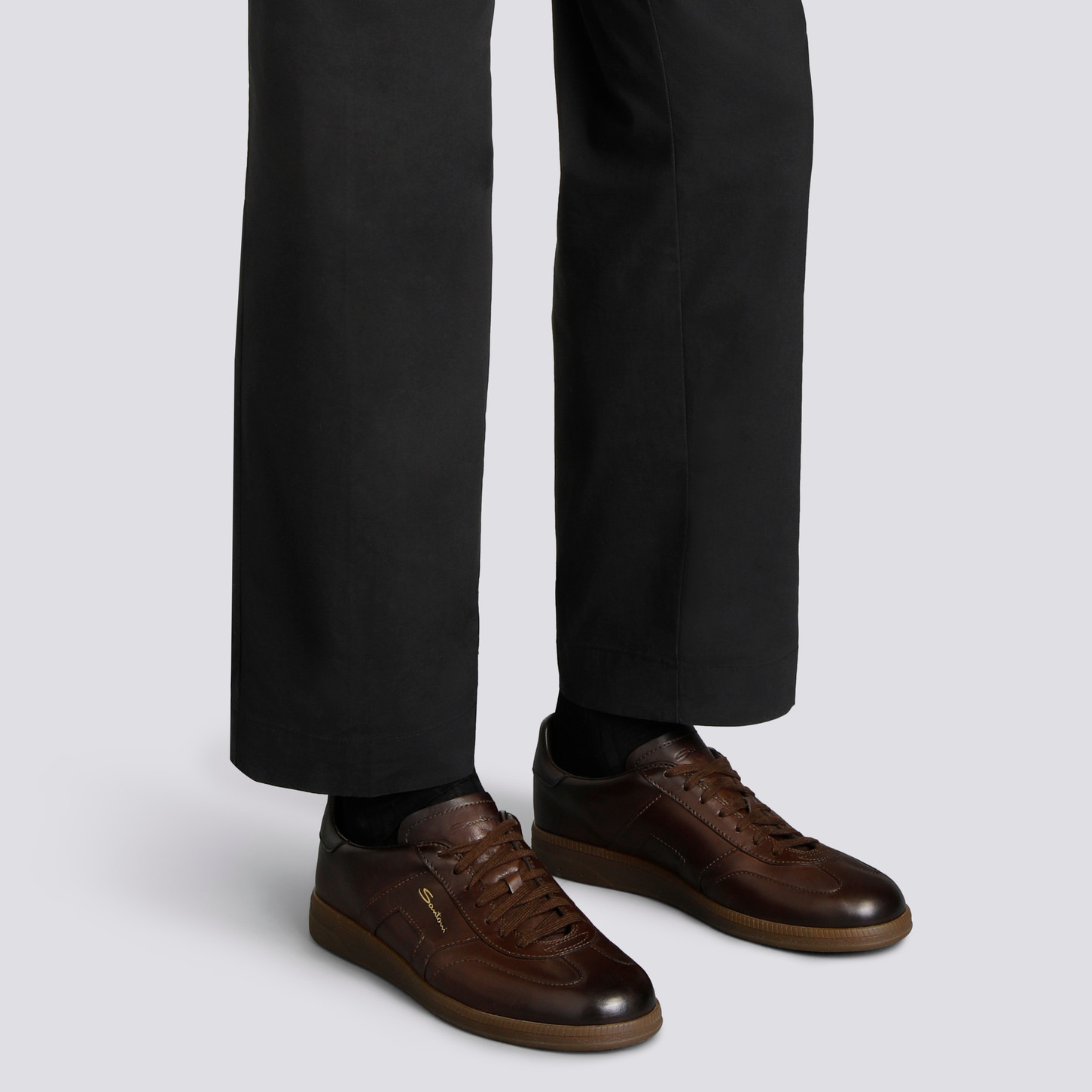Men's dark brown leather DBS Oly sneaker - 2