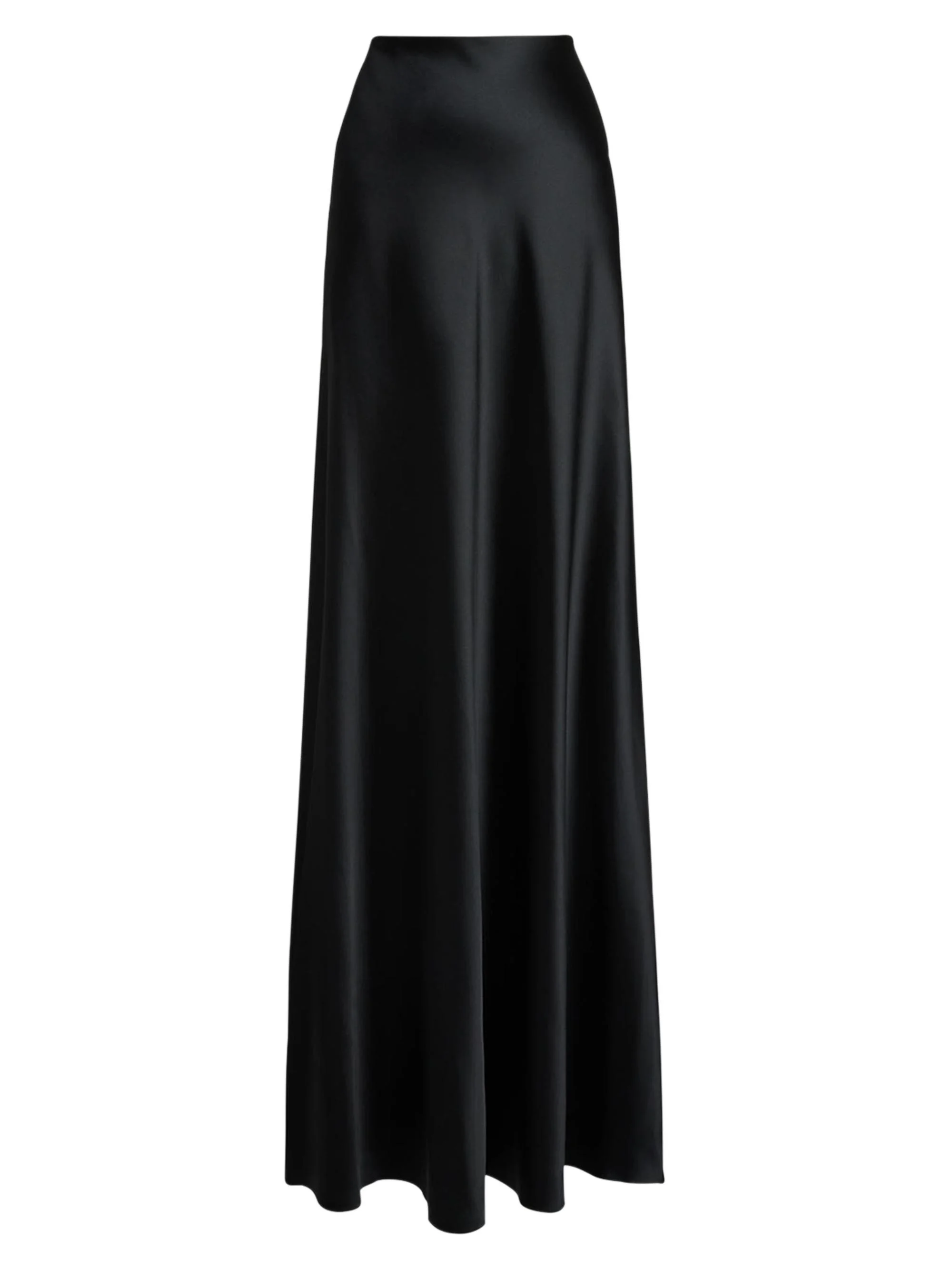 Women's Masina Stretch Satin Maxi Skirt - Black - 1
