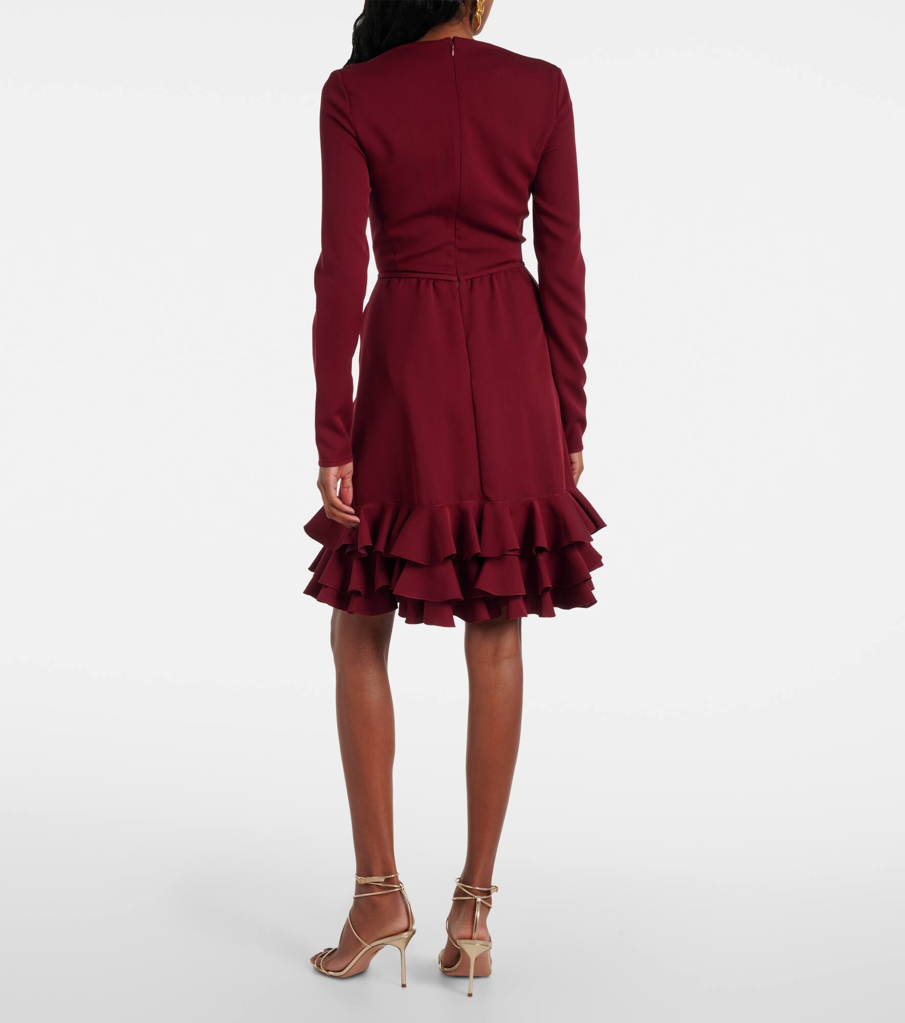 Ruffled silk crêpe minidress - 3
