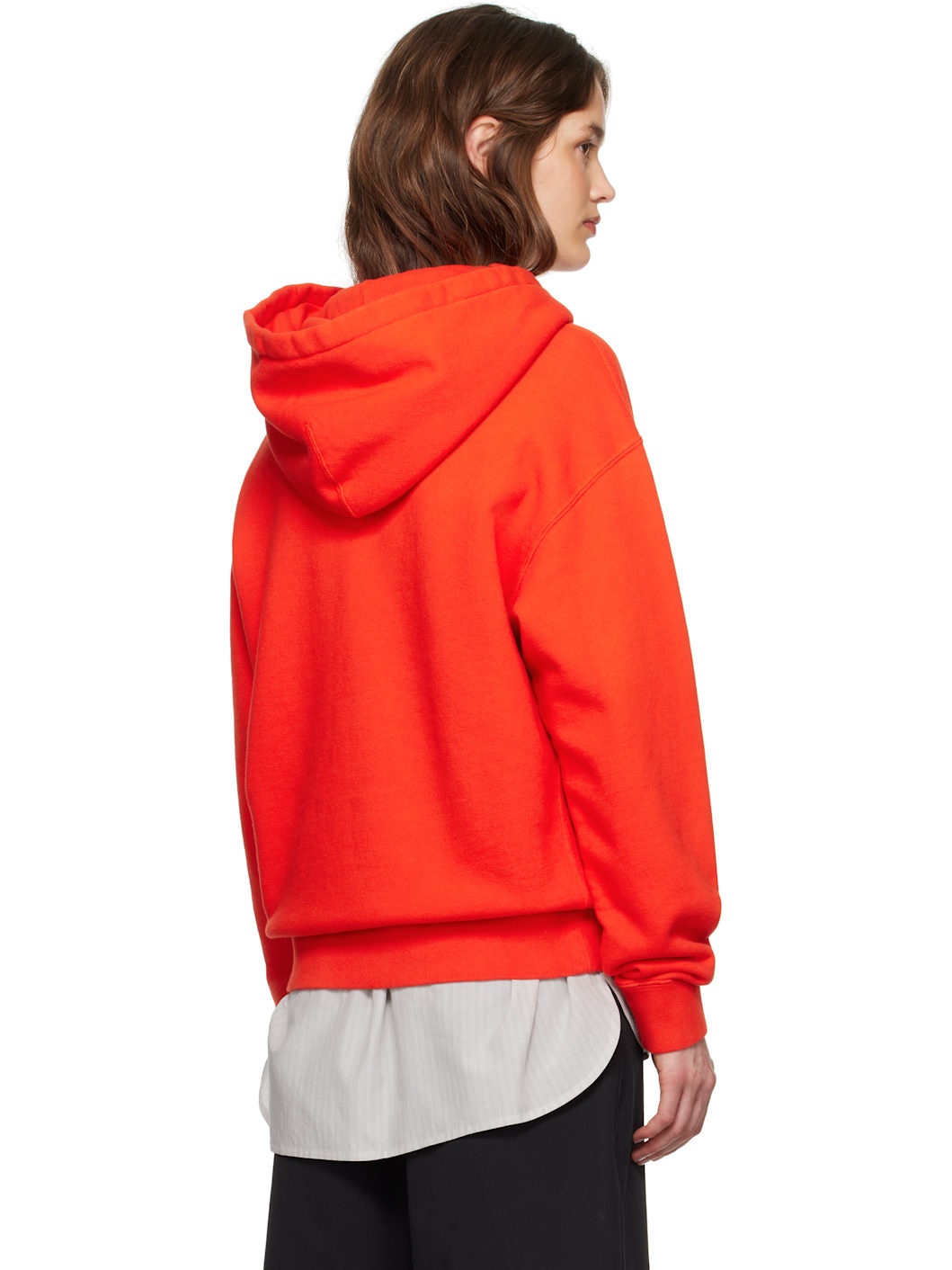 Orange Drawstring Hoodie - 3