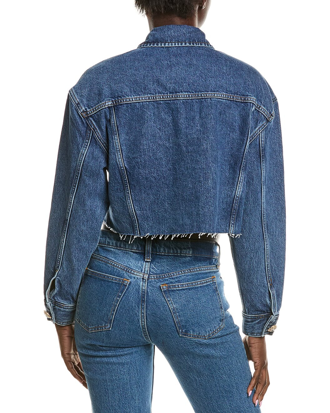 Sandro Cropped Denim Jacket - 2