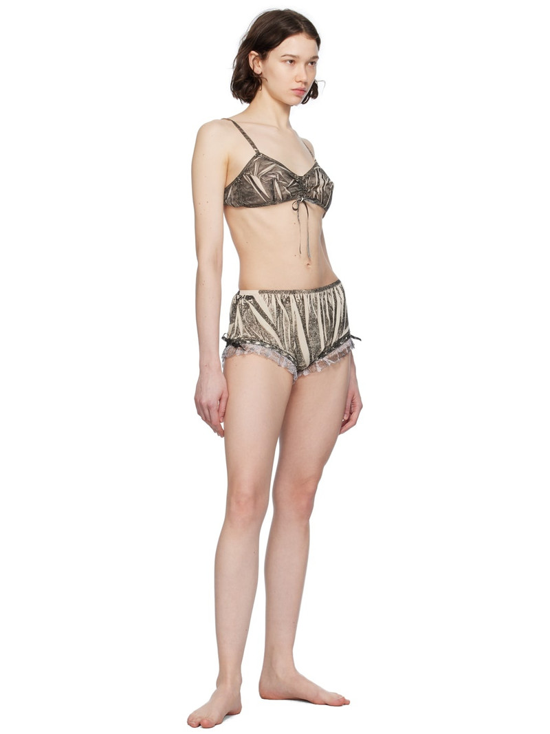Maison Margiela Black Printed Bra outlook