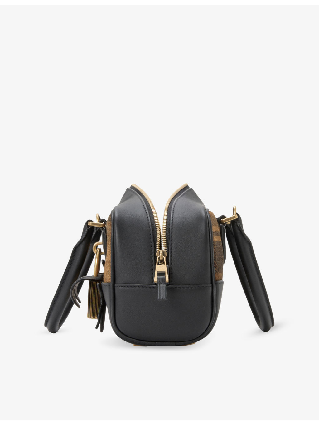 Amazona 23 Tartan Cropped Leather And Fabric Shoulder Bag - 6