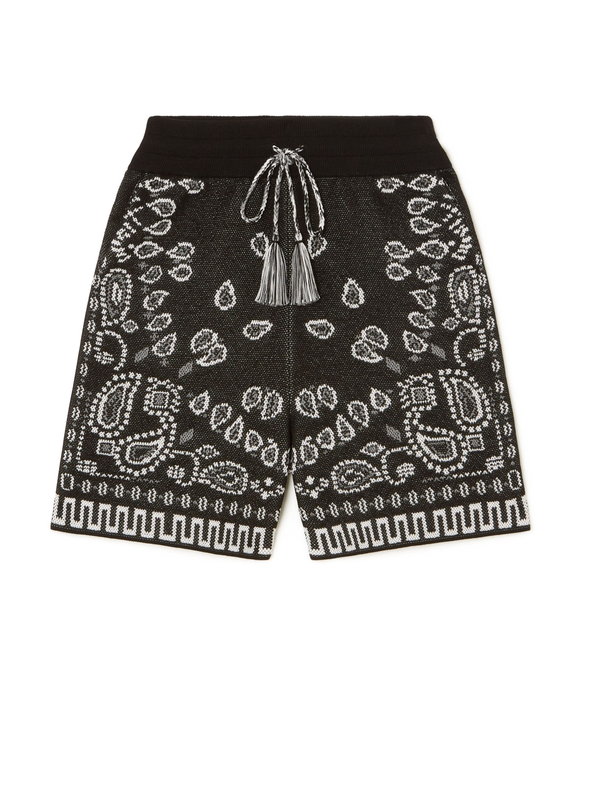 Cotton Piquet Bandana Shorts - 1