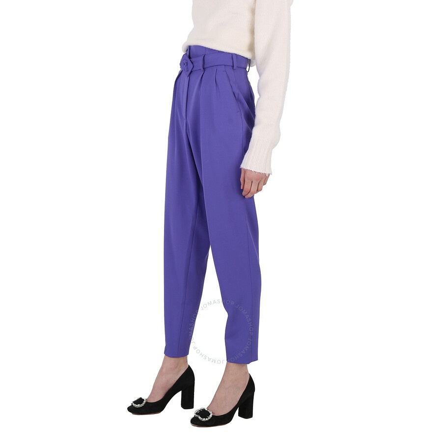 Moschino Ladies Purple Straight Leg Trousers - 5