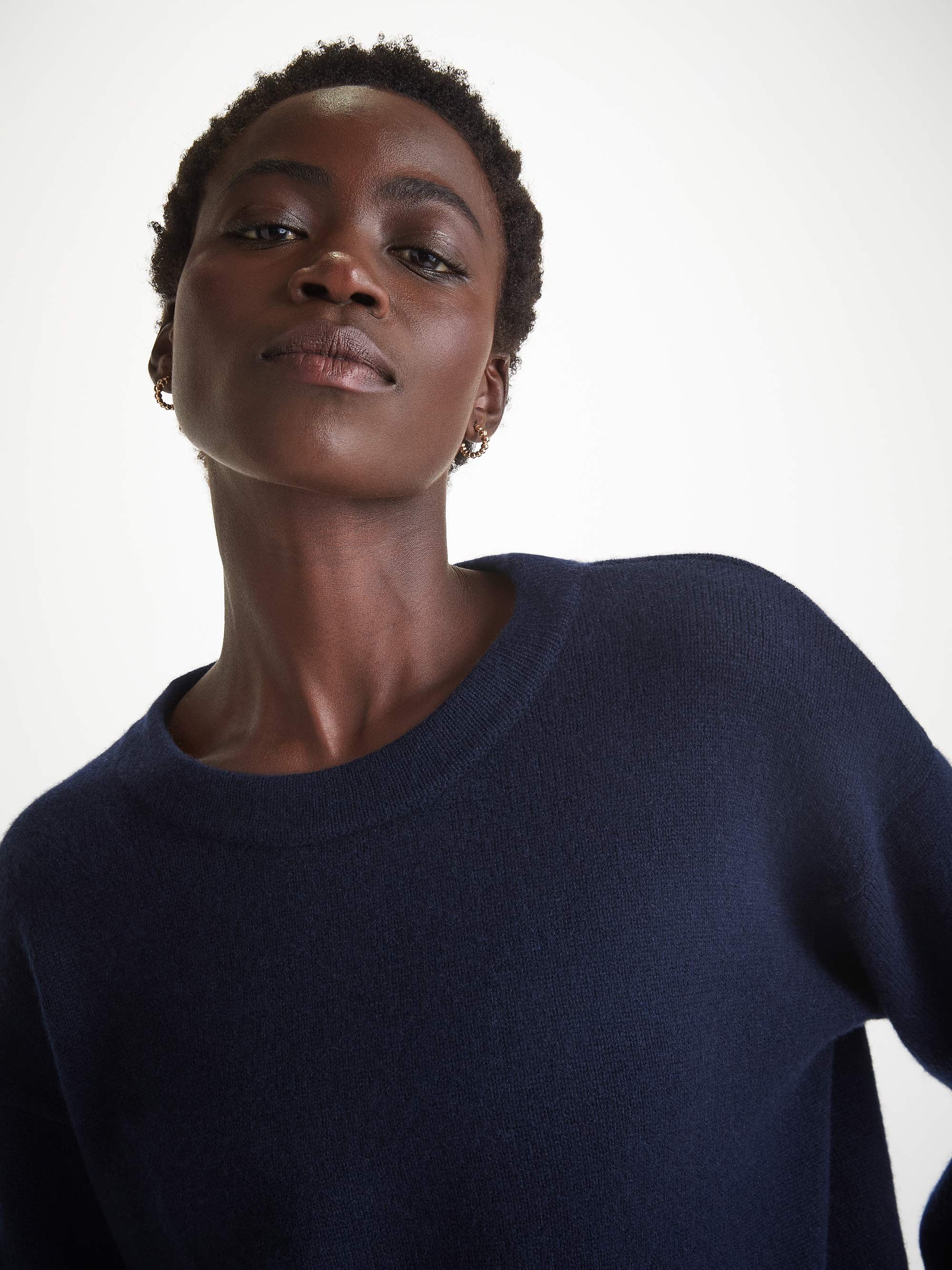 Women's Relaxed Sweater Daphne Cashmere Navy - 6