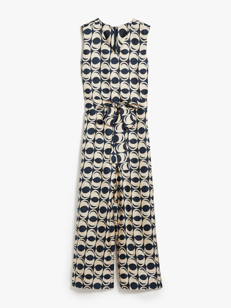 PLATANI Printed silk twill jumpsuit 1