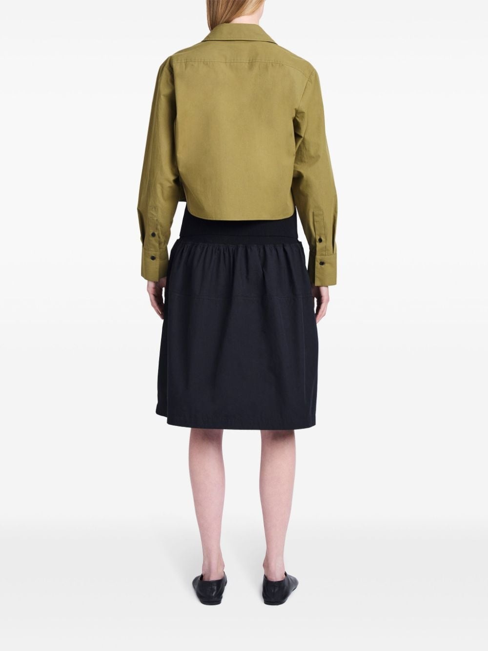 pleated cotton skirt - 4