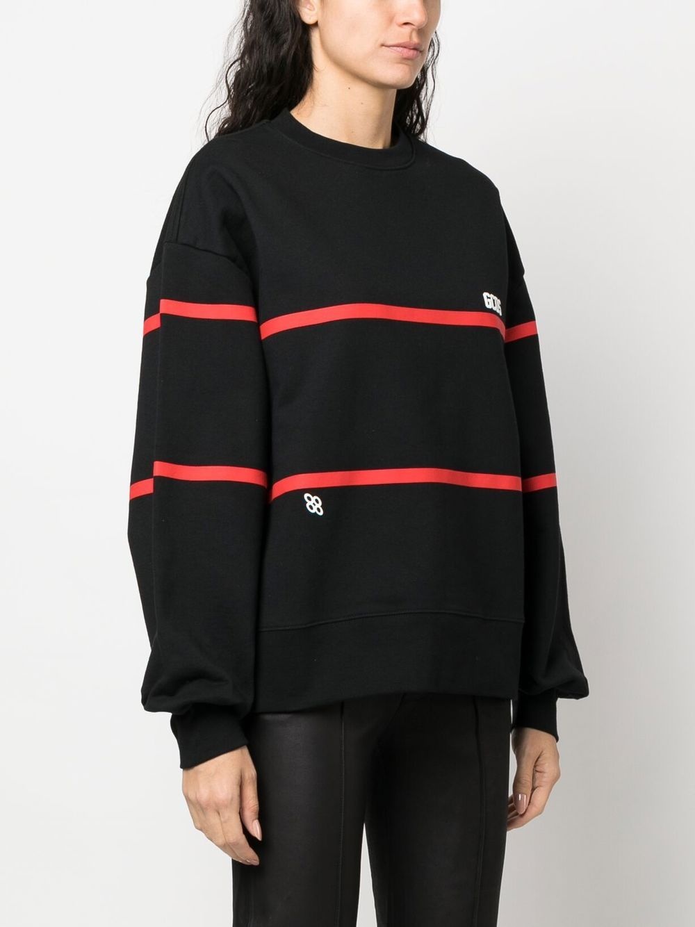 stripe-detailed sweatshirt - 3