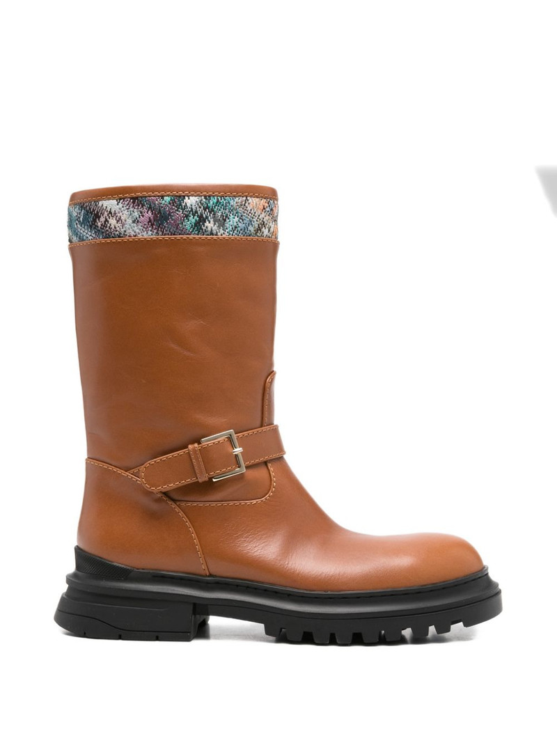 buckle strap biker boots 1