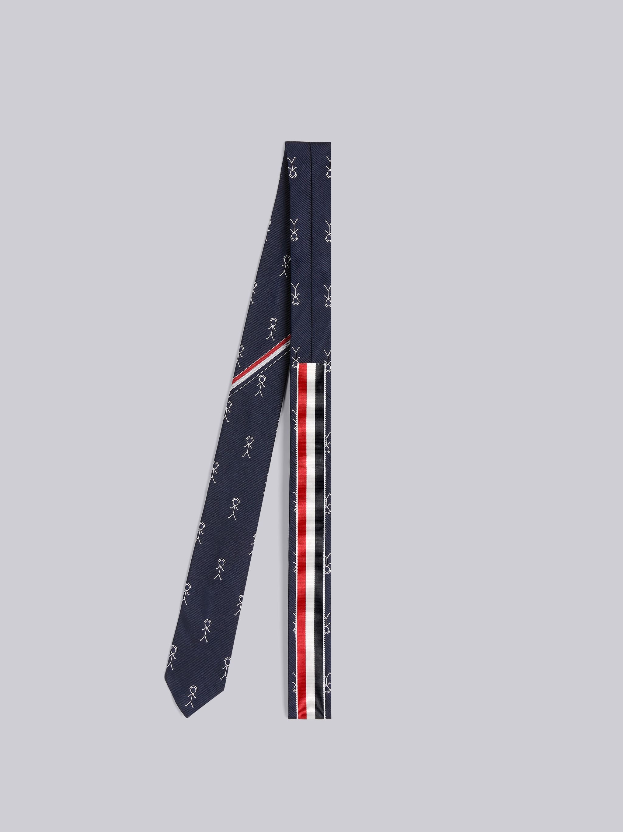 Navy Jacquard Engineered Mr. Thom Icon Classic Tie - 3