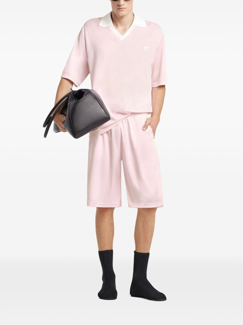 courrèges V-neck logo polo shirt outlook