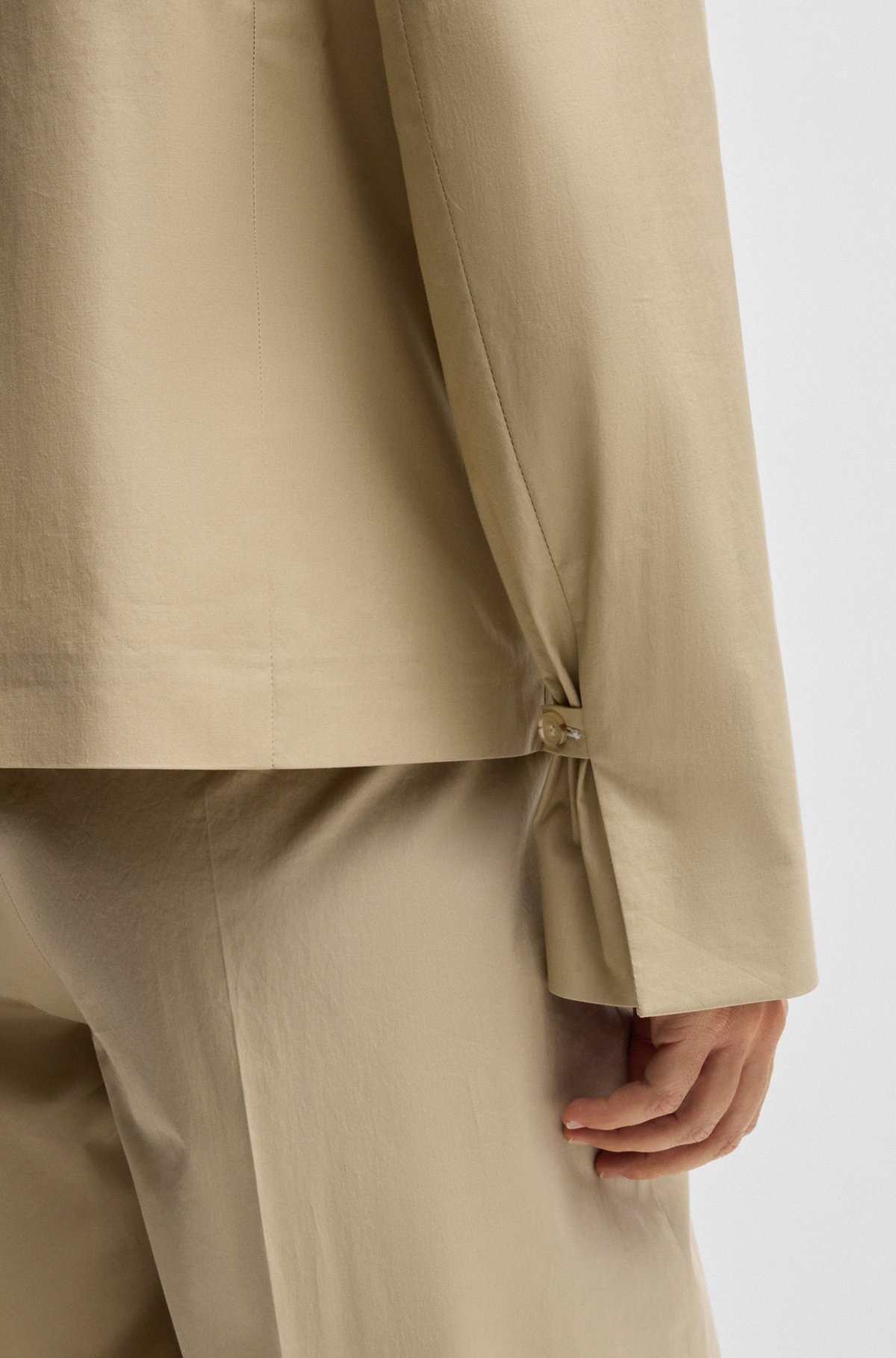 SINGLE-BUTTON BLAZER IN AIRY STRETCH COTTON - 6