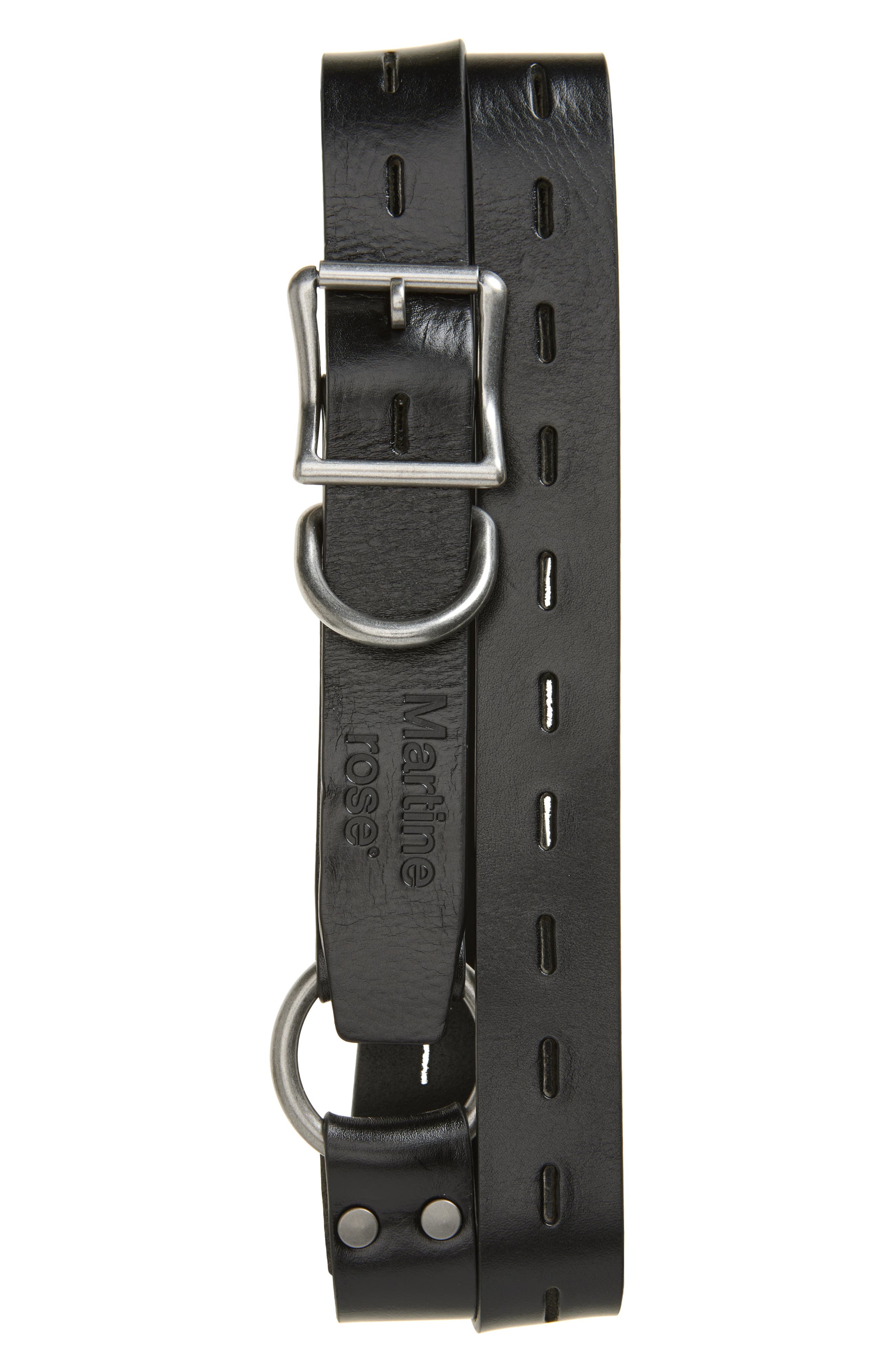 Martine Rose Bondage Leather Belt in Black Black at Nordstrom - 1