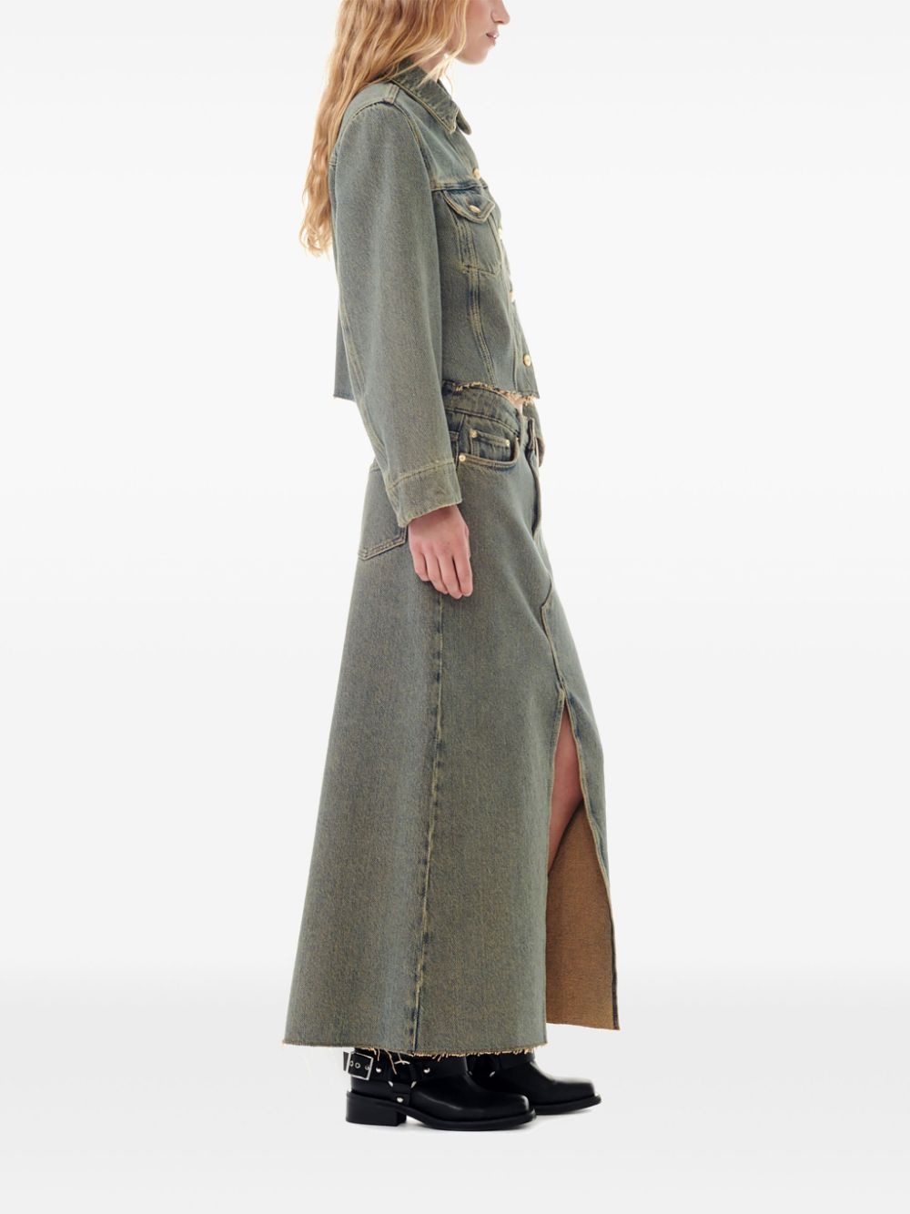 long denim skirt - 3