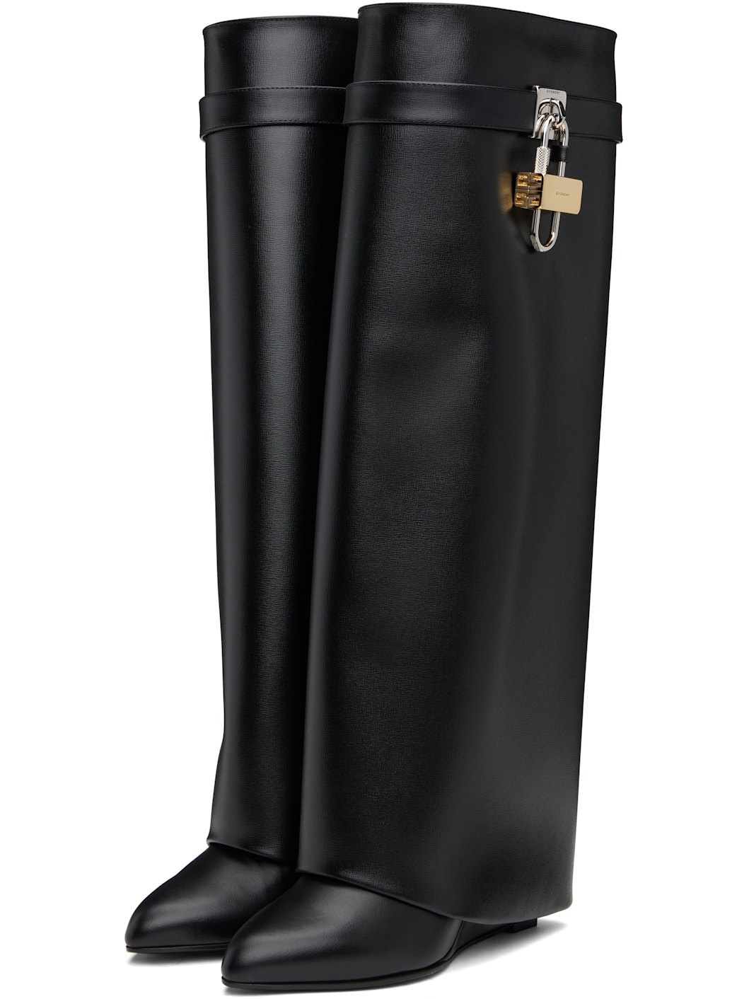 Black Shark Lock Tall Boots - 5