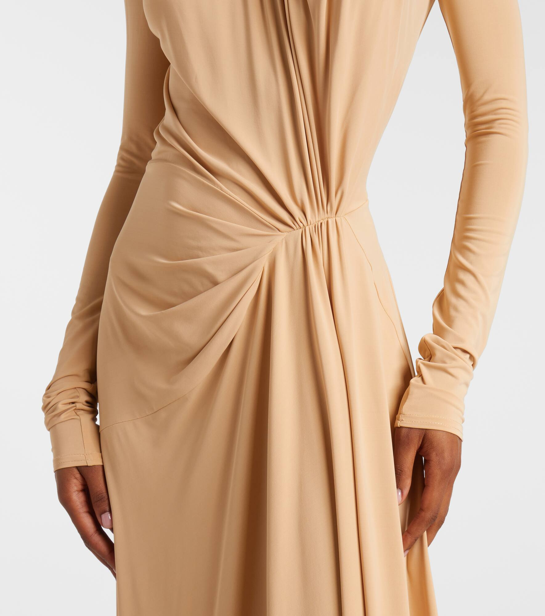 Asymmetric draped gown - 5