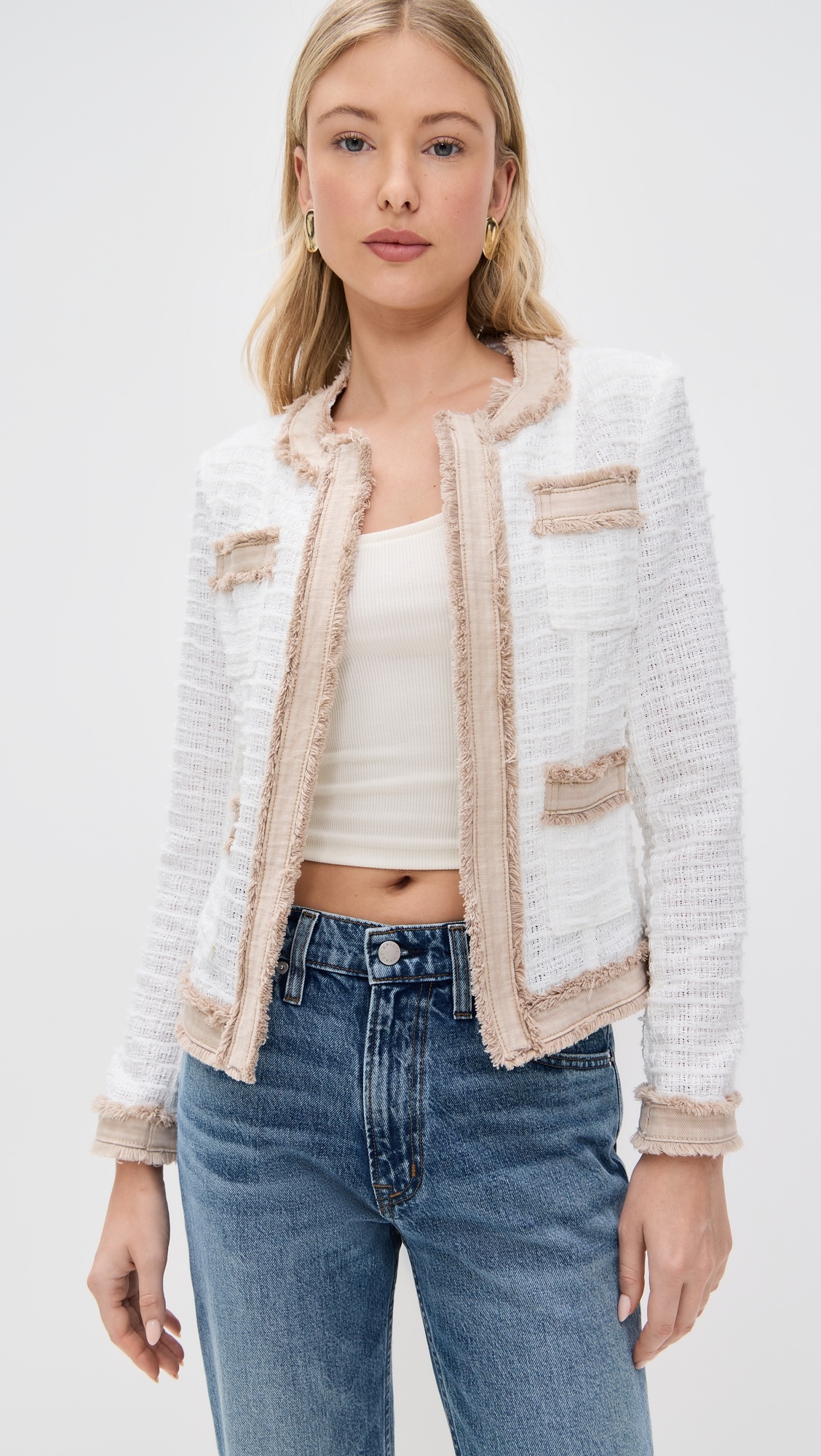 Agnes Tweed Denim Jacket - 1