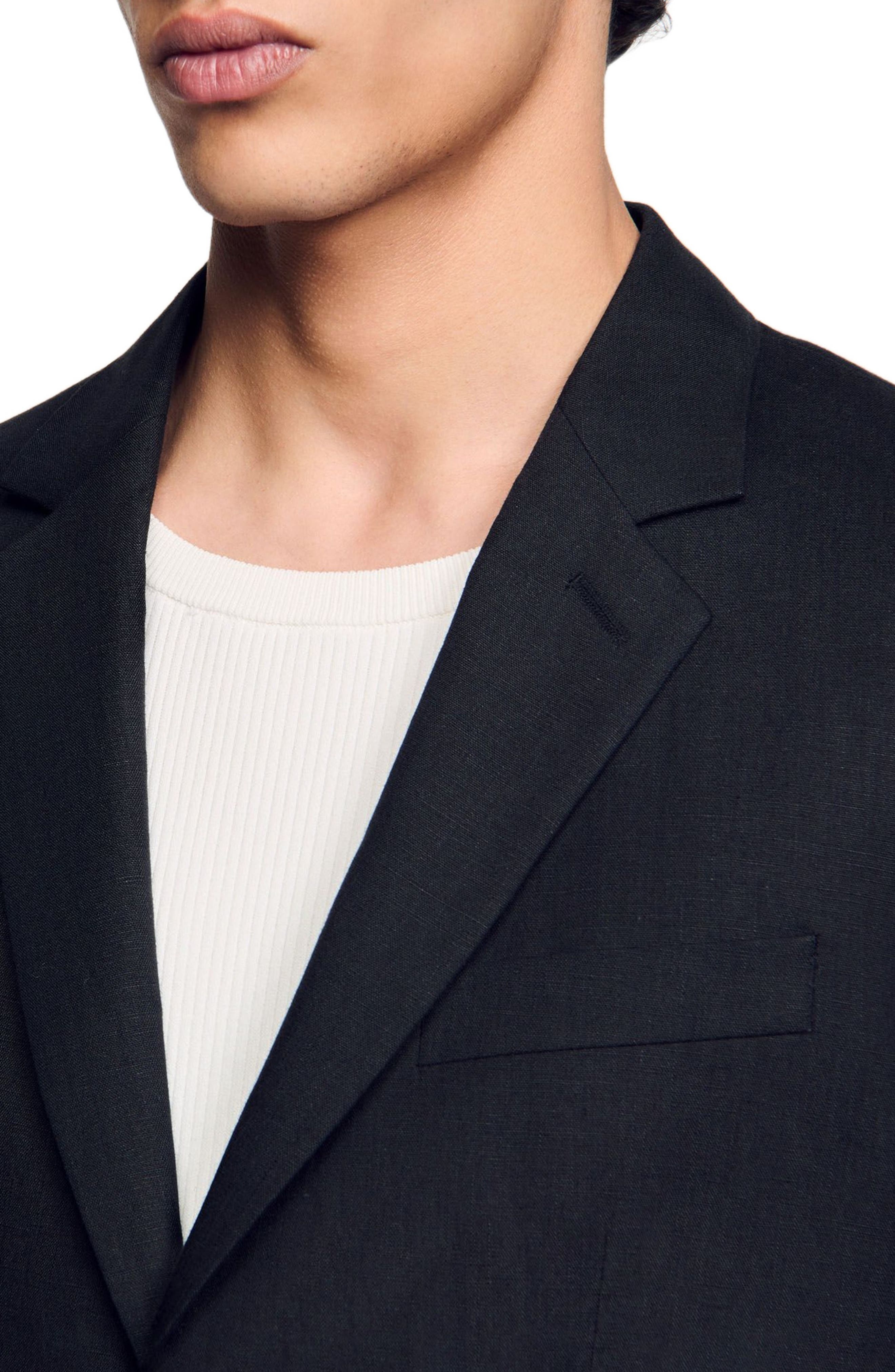 SANDRO Wool suit jacket in Black at Nordstrom - 4