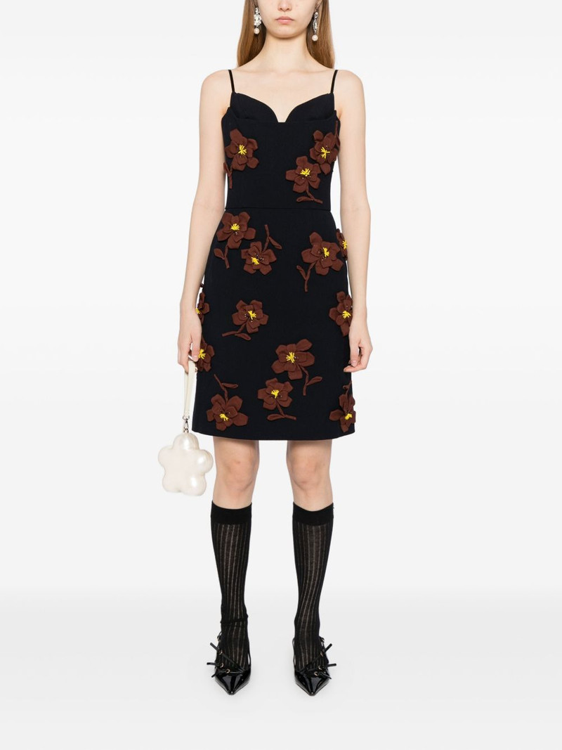 SHUSHU/TONG flower-embroidered mini dress outlook