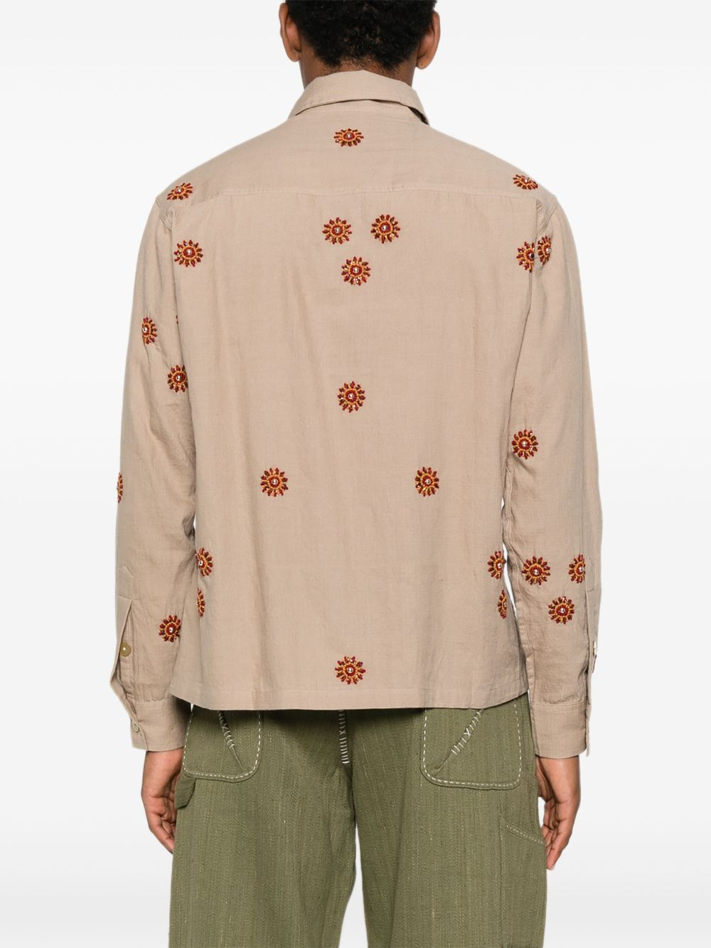 embroidered floral shirt - 4