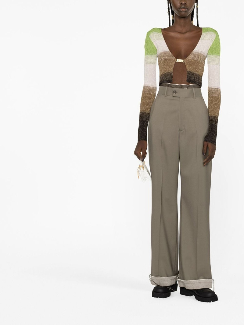 GCDS degradé-effect lurex cropped cardigan outlook