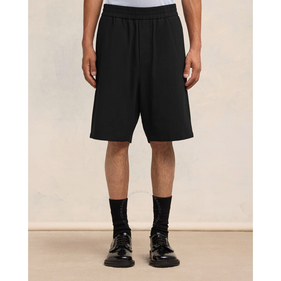 Ami Paris Men's Black Elasticated Waist Bermuda Shorts - 2