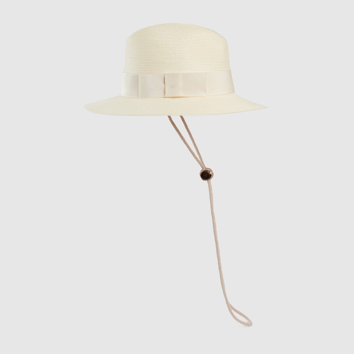Raffia-effect wide-brimmed hat with bow - 4