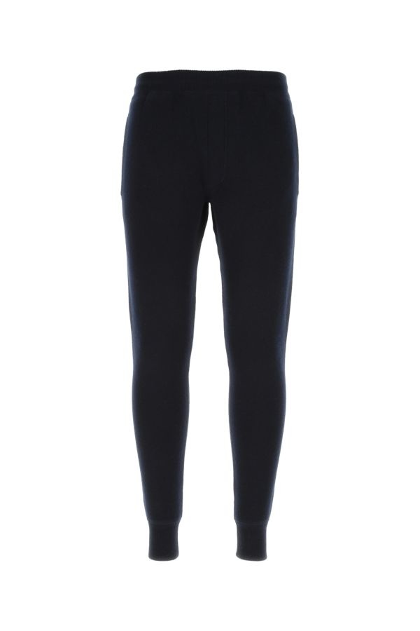 Prada Man Dark Blue Stretch Cashmere Blend Joggers - 1