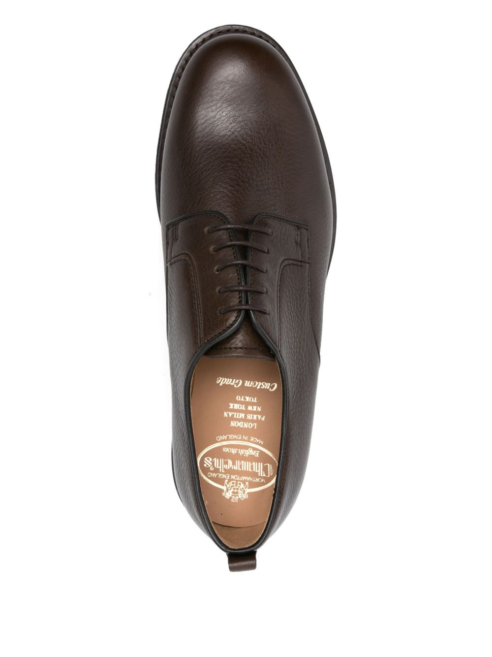 leather lace-up derby shoes - 4