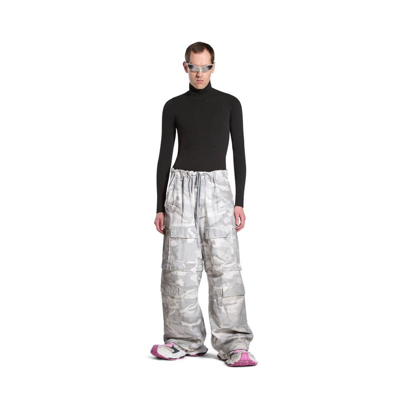 BALENCIAGA Large Cargo Pants in Light Grey outlook