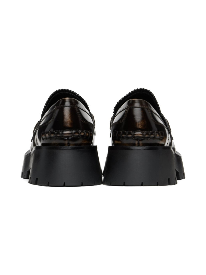 Brown Carter Mid-Heel Lug Loafers 2