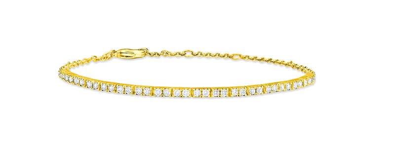 SPRWMN YELLOW GOLD DIAMOND TENNIS BRACELET outlook