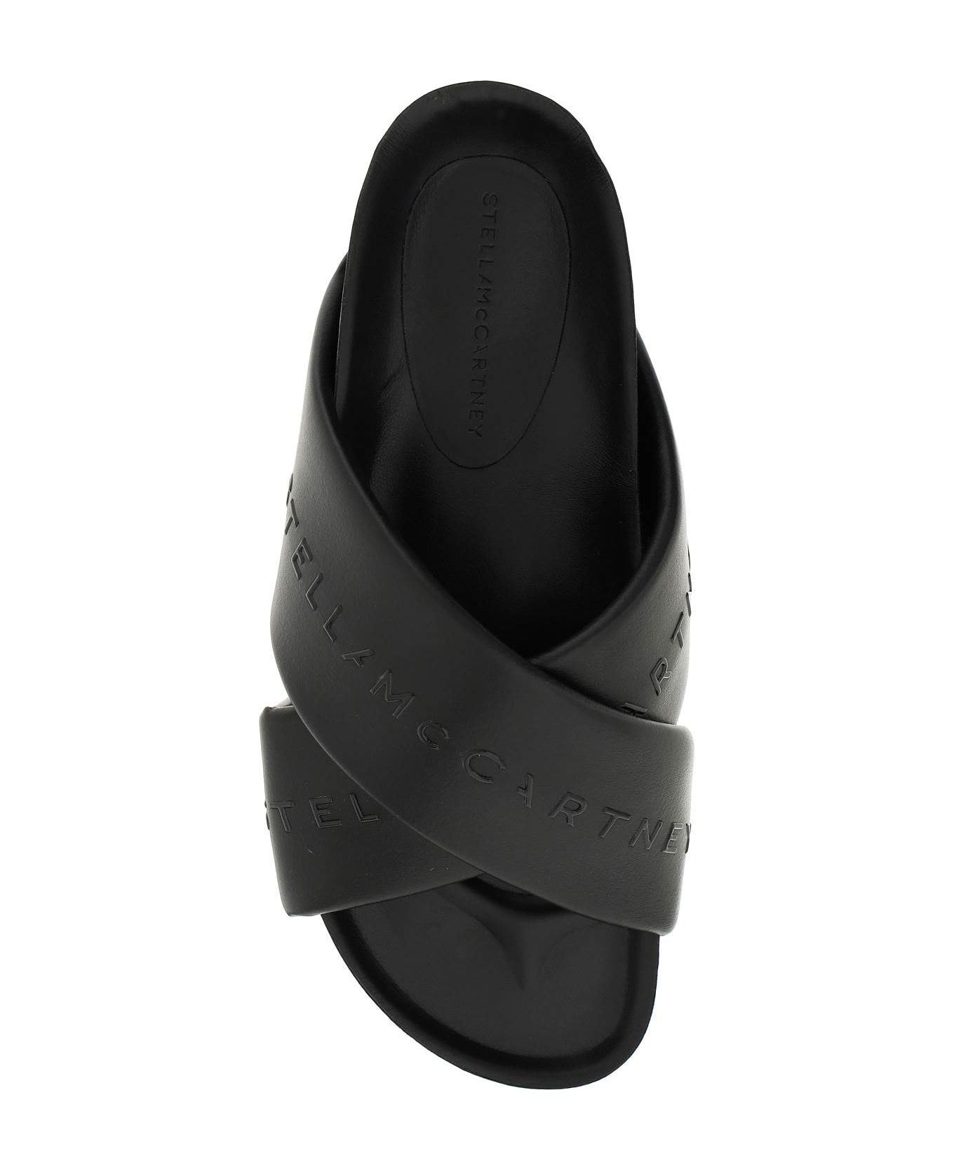 Padded Faux Leather Slides - 2