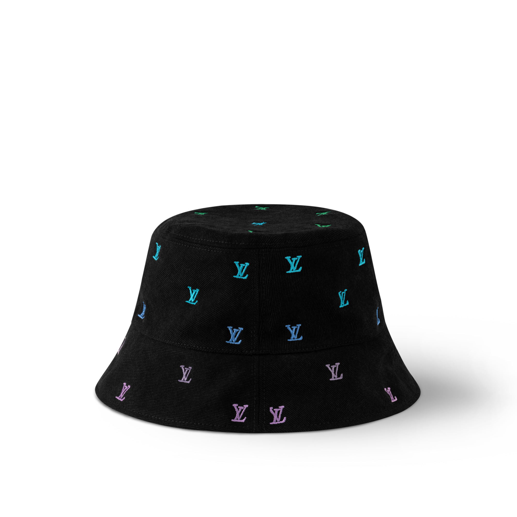 LV Blason Shading Denim Reversible Bucket Hat - 2