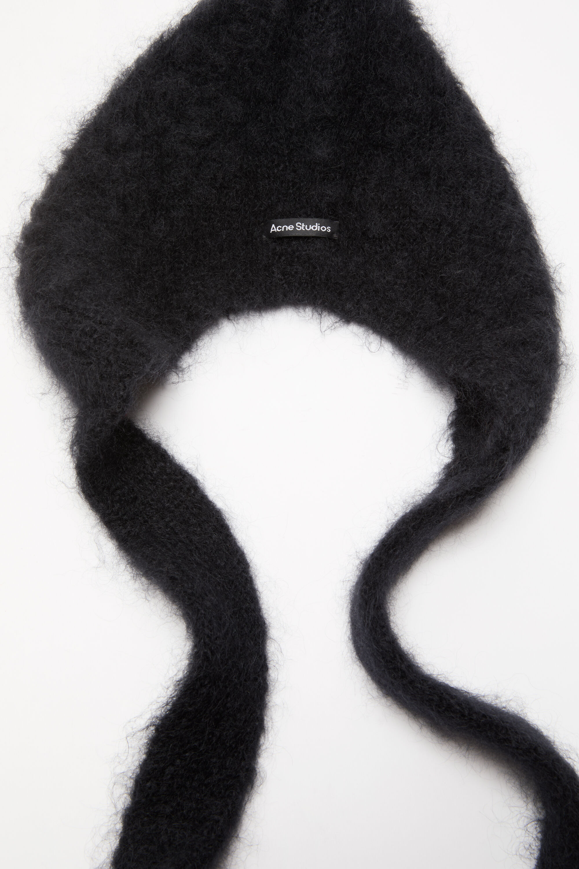 Mohair cap with earflaps - Black - 2