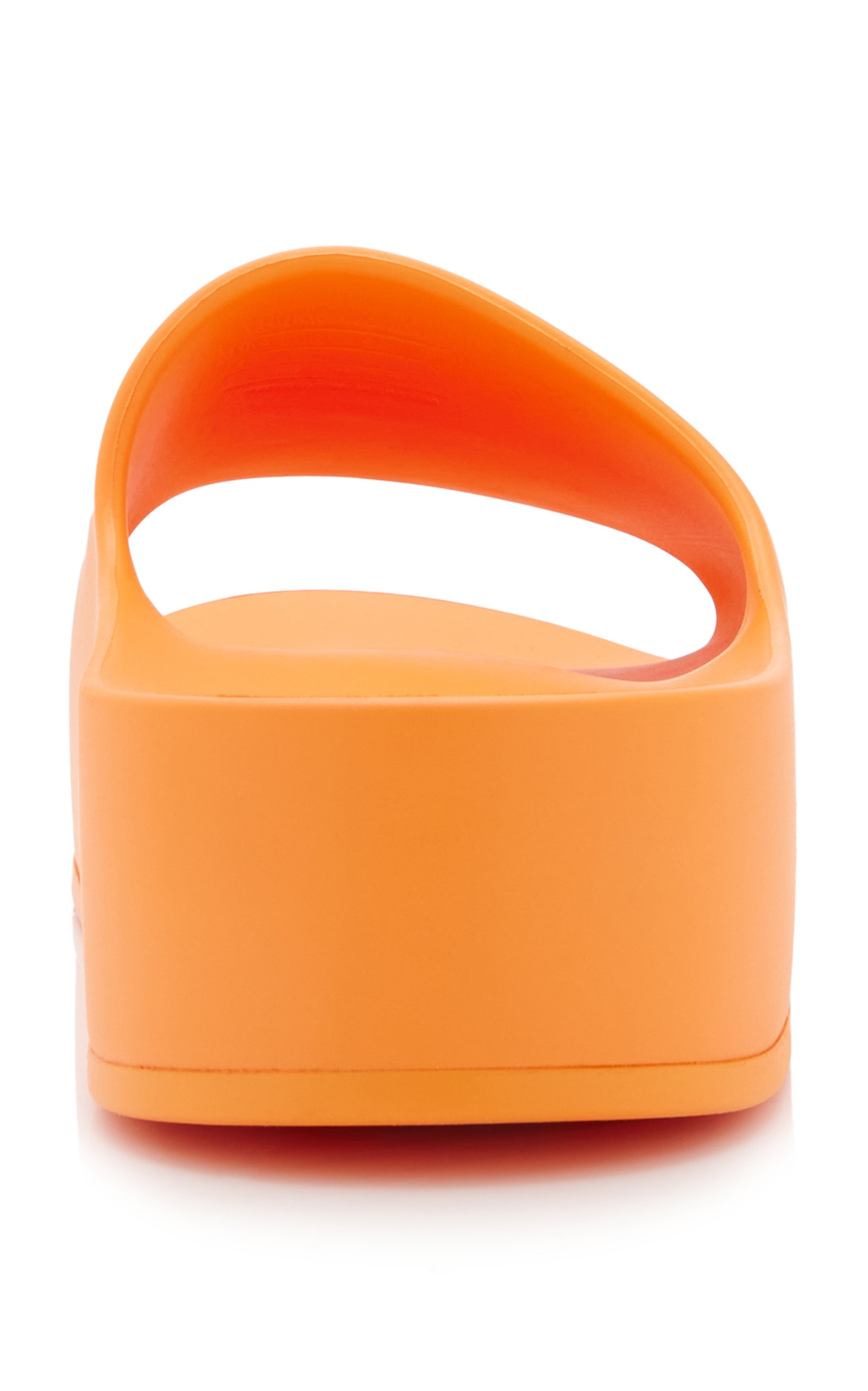 Chunky Logo-Embossed Rubber Slide Sandals orange - 4