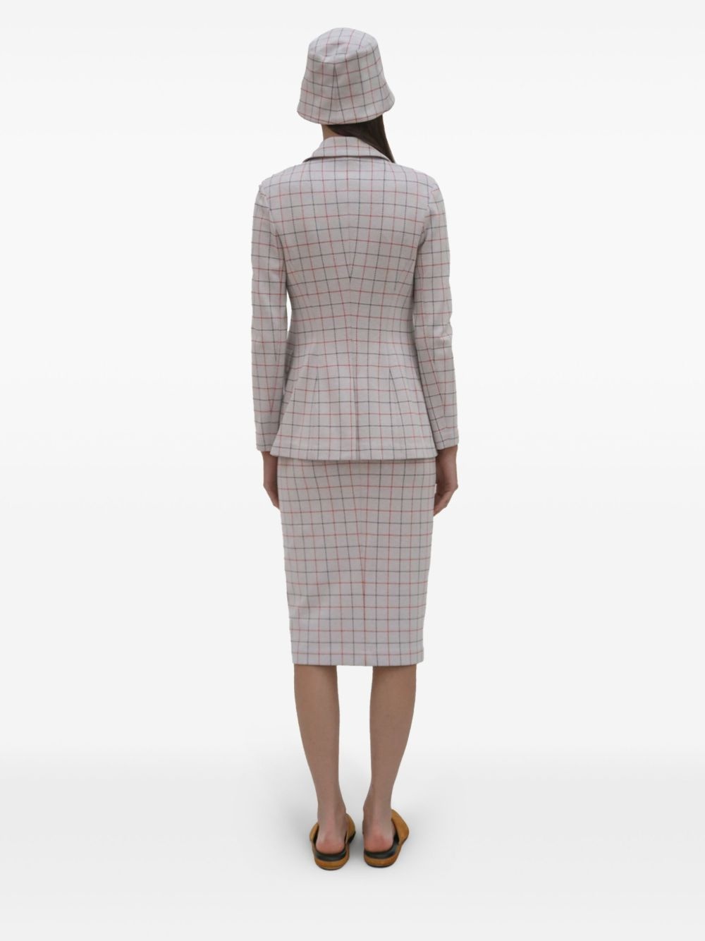 check-pattern blazer - 5