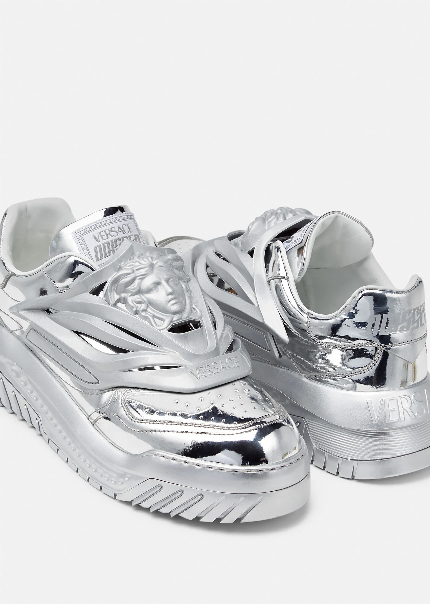 【送料&関税込】Versace Odissea Sneakers Versace Silver Odissea Sneakers – ICETIME LUXE