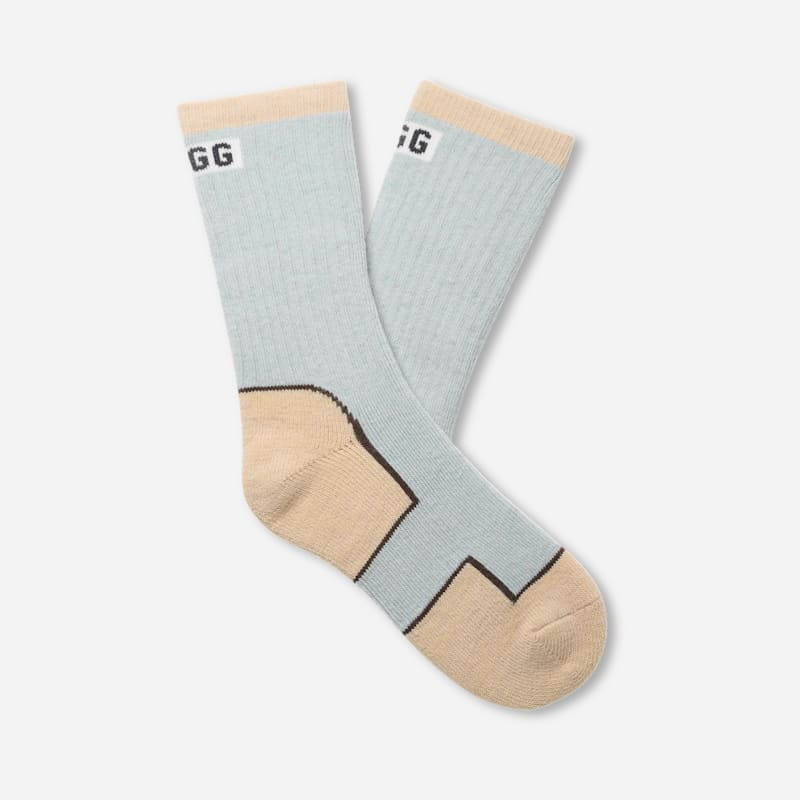 ® Women's Luann Winter Boot Sock Wool Blend in Reef Blue/Cream 1